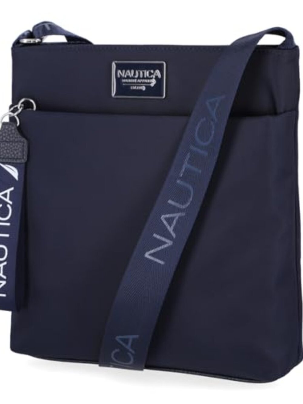 Nylon Crossbody Bag Adjustable Strap Zippered Pockets Travel Purse